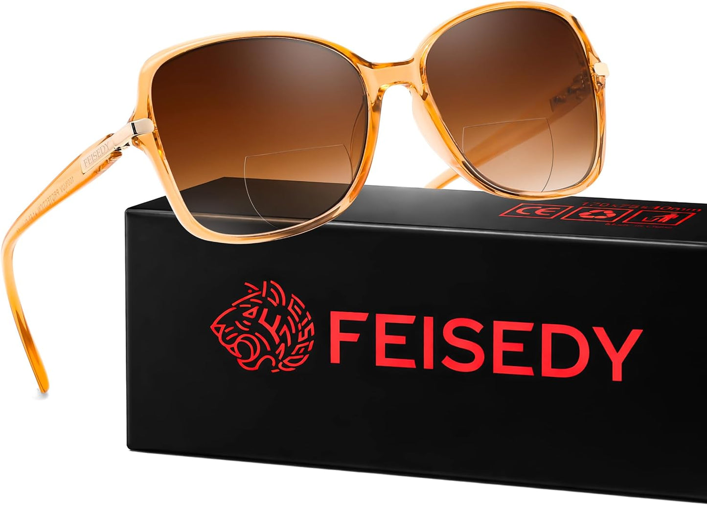 商品图片 24 | B0GT132JWH | FEISEDY Women Bifocal Sunglasses Reader UV400 Protection B0351 | Butterfly Sun Reader, Fashion Outdoor Reading Glasses