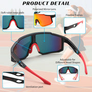 ÉÌƷͼƬ 19 | B0FMRGGCL4 | FEISEDY Polarized Sports Sunglasses for Men Women Youth - Baseball, Running, Cycling UV400 Protection 4 Lenses B0279