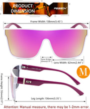 ÉÌƷͼƬ 47 | B0B2836HD6 | FEISEDY Sunglasses for Women Men, Fashion Mirrored Single Lens Shades