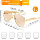 商品图片 33 | B0FKML2SSC | FEISEDY Oversized Aviator Sunglasses Women Men - Retro Gold Metal Chunky Frame, UV400 for Driving & Daily Wear B0311