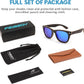 商品图片 6 | B0C9X27861 | FEISEDY Woodes Sunglasses Polarized for Women Men, Bamboo Wood Handmade Frame, Classic Square UV400 Protection B0006