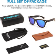 ÉÌƷͼƬ 6 | B0C9X27861 | FEISEDY Woodes Sunglasses Polarized for Women Men, Bamboo Wood Handmade Frame, Classic Square UV400 Protection B0006