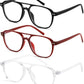 Black+red+transparent / 50 Millimeters | B0G5P878WK | FEISEDY Blue Light Blocking Glasses Women Men Square Computer Lightweight Pilot Glasses Anti Eyestrain & UV Glare B0141