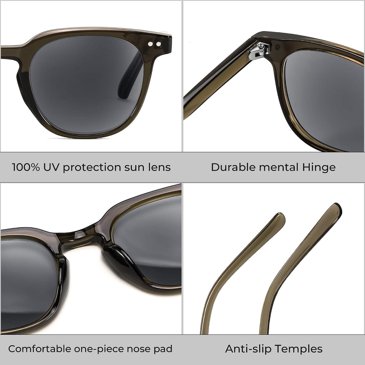 ÉÌƷͼƬ 29 | B0CSNK73XH | FEISEDY Round Reading Sunglasses for Men and Women Stylish Blue Light Blocking Readers B0113