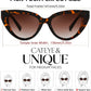 商品图片 19 | B0GVF3CZ9N | FEISEDY Cat eye Sunglasses Polarized and Retro Stylish for Women Men B0428 | UV400 Protection, for Driving Fishing Beach Travel and Party, Metal Accents, Versatile Styling