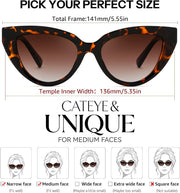 ÉÌƷͼƬ 19 | B0GVF3CZ9N | FEISEDY Cat eye Sunglasses Polarized and Retro Stylish for Women Men B0428