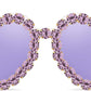 商品图片 5 | B0CDXC8YD5 | FEISEDY Heart Shaped Sunglasses for Women, Trendy Diamond Love Eyeglasses Fashion, Crystal Trim Jeweled Frame Party B2318