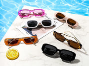 商品图片 7 | B0BV5YP1F2 | FEISEDY Retro Rectangle Sunglasses for Women Trendy Small Square Sunglasses 90s Vintage Shades B2968