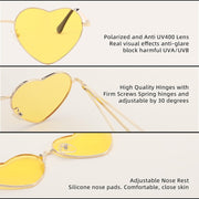 ÉÌƷͼƬ 46 | B0BP6HX1R6 | FEISEDY Polarized Heart Sunglasses Women Men Metal Frame Cute Lovely Glasses UV400 Protection B2375