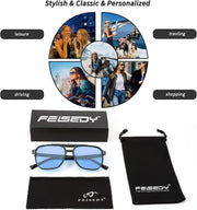 ÉÌƷͼƬ 103 | B0B3XKHTR1 | FEISEDY Retro Square Aviator Sunglasses Women Men 70s Vintage Trendy Plastic Frame Sun Glasses B2835