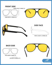ÉÌƷͼƬ 109 | B0CB543WBD | FEISEDY Vintage Retro 70s Plastic Aviator Sunglasses Women Men Classic Large Squared Frame B2751