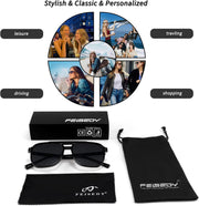 ÉÌƷͼƬ 124 | B0B3XKHTR1 | FEISEDY Retro Square Aviator Sunglasses Women Men 70s Vintage Trendy Plastic Frame Sun Glasses B2835