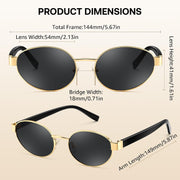 ÉÌƷͼƬ 13 | B0GK19LPFF | FEISEDY Retro Oval Metal Y2K Sunglasses for Women Men Small Frame B0402