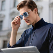 ÉÌƷͼƬ 21 | B09SDC5BD5 | FEISEDY Sunglasses Mens Women Vintage Pilot Square Trendy Metal Steampunk Fishing Driving Sun Glasses B2894