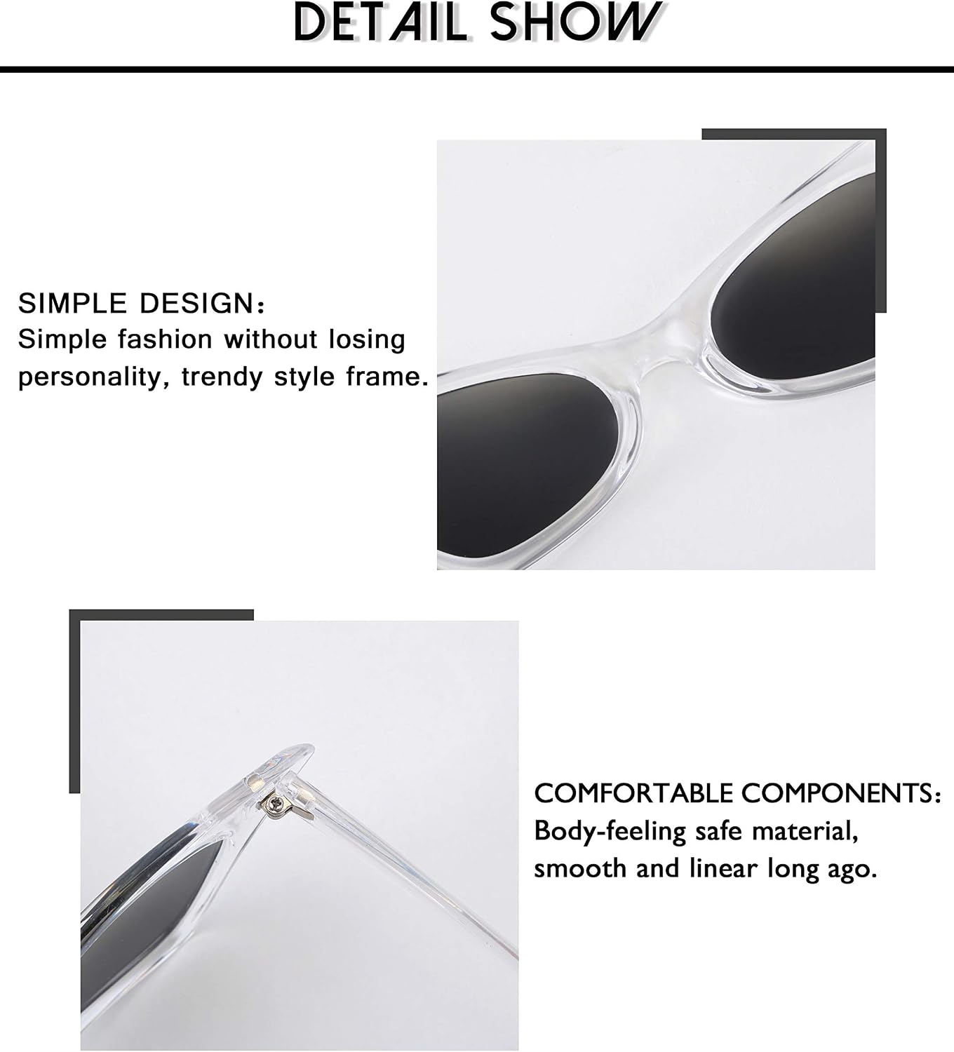 商品图片 61 | B079KYQYT3 | FEISEDY Small Cat Eye Sunglasses Vintage Square Shade Women Eyewear B2291