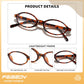 商品图片 27 | B0DKNKBFBX | FEISEDY Y2K Retro Oval Nerd Blue Light Glasses for Women B0258