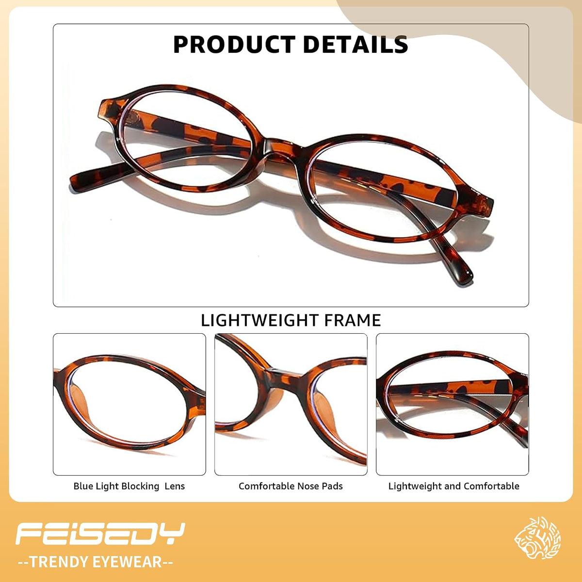 ÉÌƷͼƬ 27 | B0DKNKBFBX | FEISEDY Y2K Retro Oval Nerd Blue Light Glasses for Women B0258