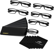 ÉÌƷͼƬ 7 | B0F7HQL9ND | FEISEDY 6/5 Pack Classic Reading Glasses Rectangular Readers B0297