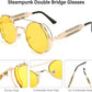 商品图片 35 | B0BD4MSMZQ | FEISEDY Aviator Sunglasses for Men Women Steampunk Round Metal Frame B2351