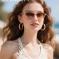 商品图片 17 | B0DMN6519L | FEISEDY Retro Oval Cat Eye Sunglasses for Women 90s Narrow Lightweight Shades Y2k Trendy Sunnies B0257
