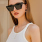 商品图片 24 | B08R8QL6DQ | FEISEDY Vintage Polarized Square Cat Eye Sunglasses Women Trendy Fashion Cateye Polarized Sunglasses B2692