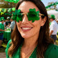 商品图片 10 | B0BX63CDKK | FEISEDY St. Patrick's Day Irish Shamrock Sunglasses Lucky Green Leprechaun Costume Eyeglasses for Women Men B2369