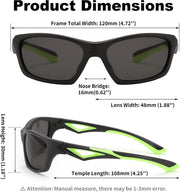 ÉÌƷͼƬ 6 | B0D1GDXPL3 | FEISEDY Kids Polarized Sunglasses TR90 Sports Cycling Glasses UV400 for Boys Girls Age 3-10 B0160