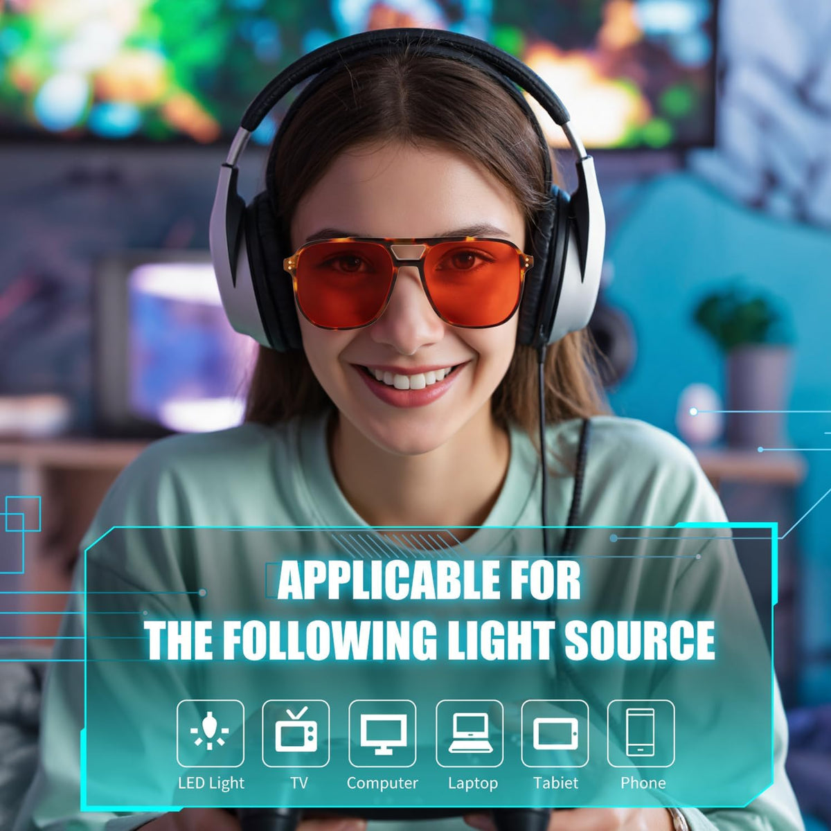 ÉÌƷͼƬ 29 | B0GCVQFPW9 | FEISEDY Blue Light Glasses for Computer Gaming Anti Eyestrain Glasses G2835
