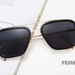 商品图片 6 | B07VFM34S4 | FEISEDY Retro Aviator 70s Pilot Sunglasses Men Trendy Women Square Sun Glasses Driving Outdoors B2510
