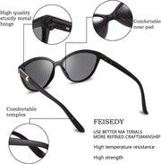 ÉÌƷͼƬ 12 | B07VB227XS | FEISEDY Classic Cateye Polarized Sunglasses for Women 100% UV Protection B2512