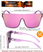 ÉÌƷͼƬ 133 | B0B2836HD6 | FEISEDY Sunglasses for Women Men, Fashion Mirrored Single Lens Shades