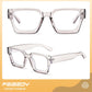 商品图片 28 | B0DXDYMMPM | FEISEDY Retro Blue Light Blocking Glasses for Women Men 90s Classic Rectangle Frame Thick Chic Computer Eyeglasses B2383R
