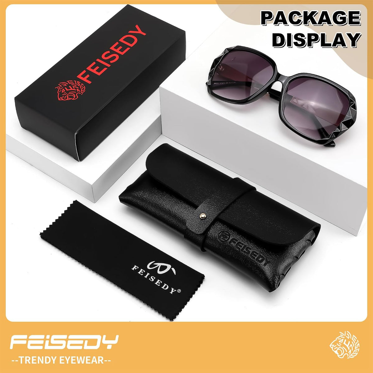 ÉÌƷͼƬ 14 | B0GSVYSZZX | FEISEDY Oversized Butterfly Bifocal Sunglasses Reader for Women B0353
