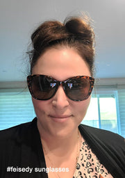 ÉÌƷͼƬ 8 | B07M9V125F | FEISEDY Polarized Vintage Sunglasses American Womens Square Jackie O Cat Eye Sunglasses B2451