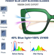 ÉÌƷͼƬ 26 | B08DF5QRXC | FEISEDY Oversized Square Blue Light Blocking Glasses Eye Strain Glare Pearl Inlay Arm Cat Eye Fashion Eyewear B2639