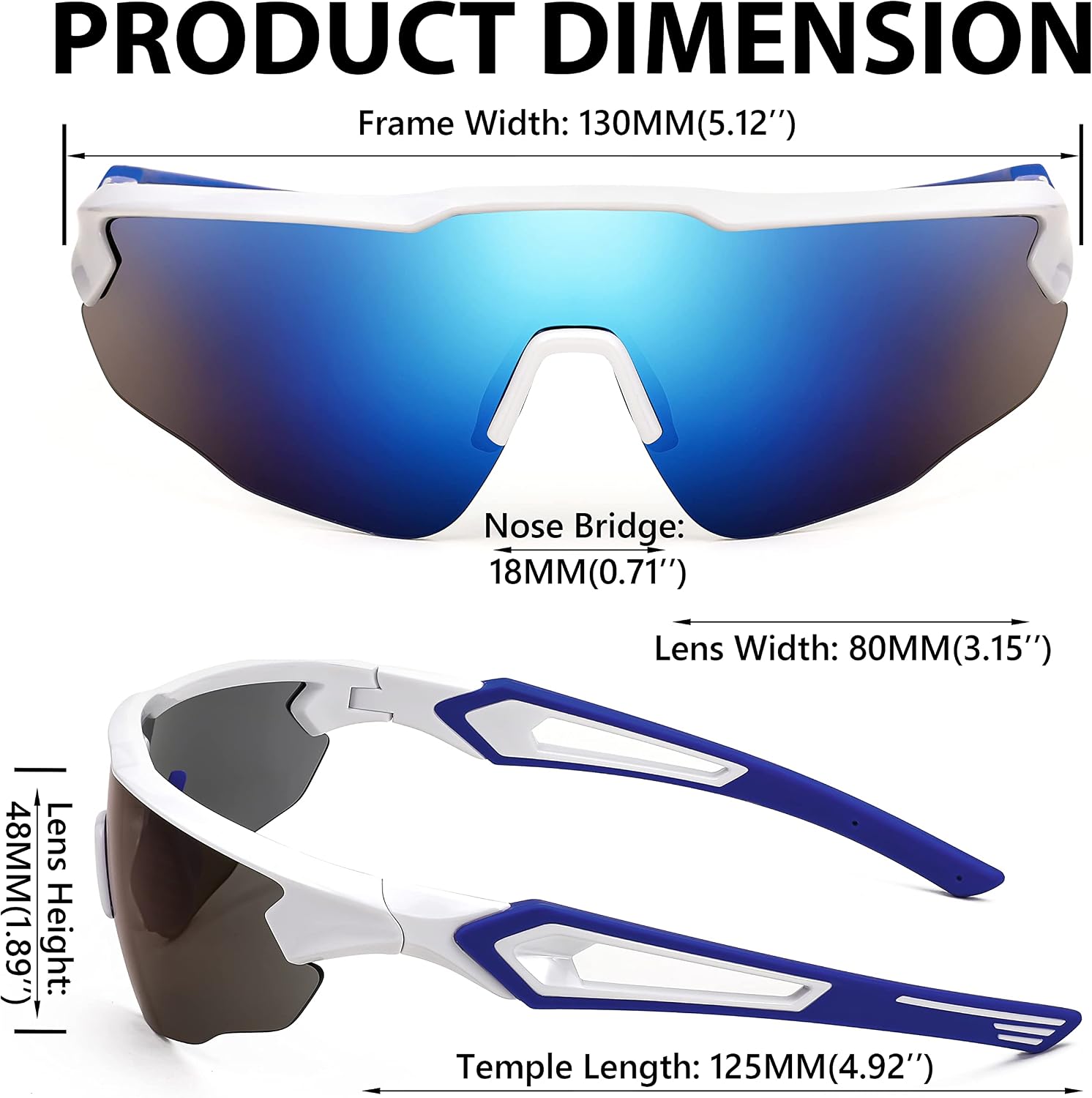 商品图片 13 | B0B2WDLNDM | FEISEDY Sports Sunglasses, with 5 Lenses for Men Women, TR90 Lightweight, Baseball Cycling Motorcycle Running Golf B2940