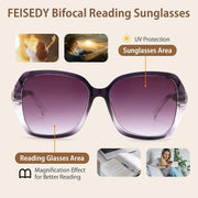 ÉÌƷͼƬ 3 | B0GSVYSZZX | FEISEDY Oversized Butterfly Bifocal Sunglasses Reader for Women B0353