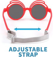 ÉÌƷͼƬ 51 | B0CQBTQZFP | FEISEDY Baby Polarized Round Sunglasses Flexible Rubber Shades with Strap for Infant Toddler Newborn Age 0-24 Months B0060