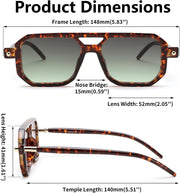 ÉÌƷͼƬ 138 | B09YTJ4FQZ | FEISEDY Vintage Square 70s Flat Aviator Sunglasses Women Men Classic Retro Stylish Frame UV400 Sunglasses B2622