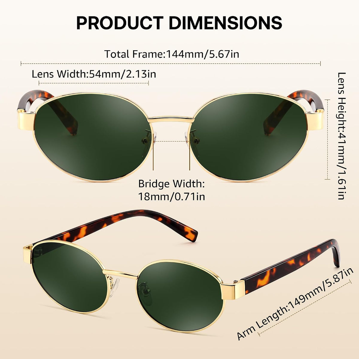 ÉÌƷͼƬ 25 | B0GK19LPFF | FEISEDY Retro Oval Metal Y2K Sunglasses for Women Men Small Frame B0402