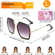 ÉÌƷͼƬ 24 | B08C7TTTDN | FEISEDY Women Large Hexagon Inspired Sunglasses Fashion Irregular Design Style Geometric B2503