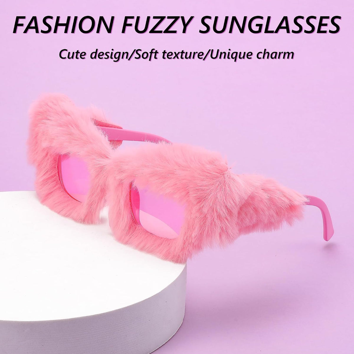 ÉÌƷͼƬ 70 | B09PN9V5N6 | FEISEDY Sunglasses Women Plush Fuzzy Soft Velvet Party Masquerade B2877