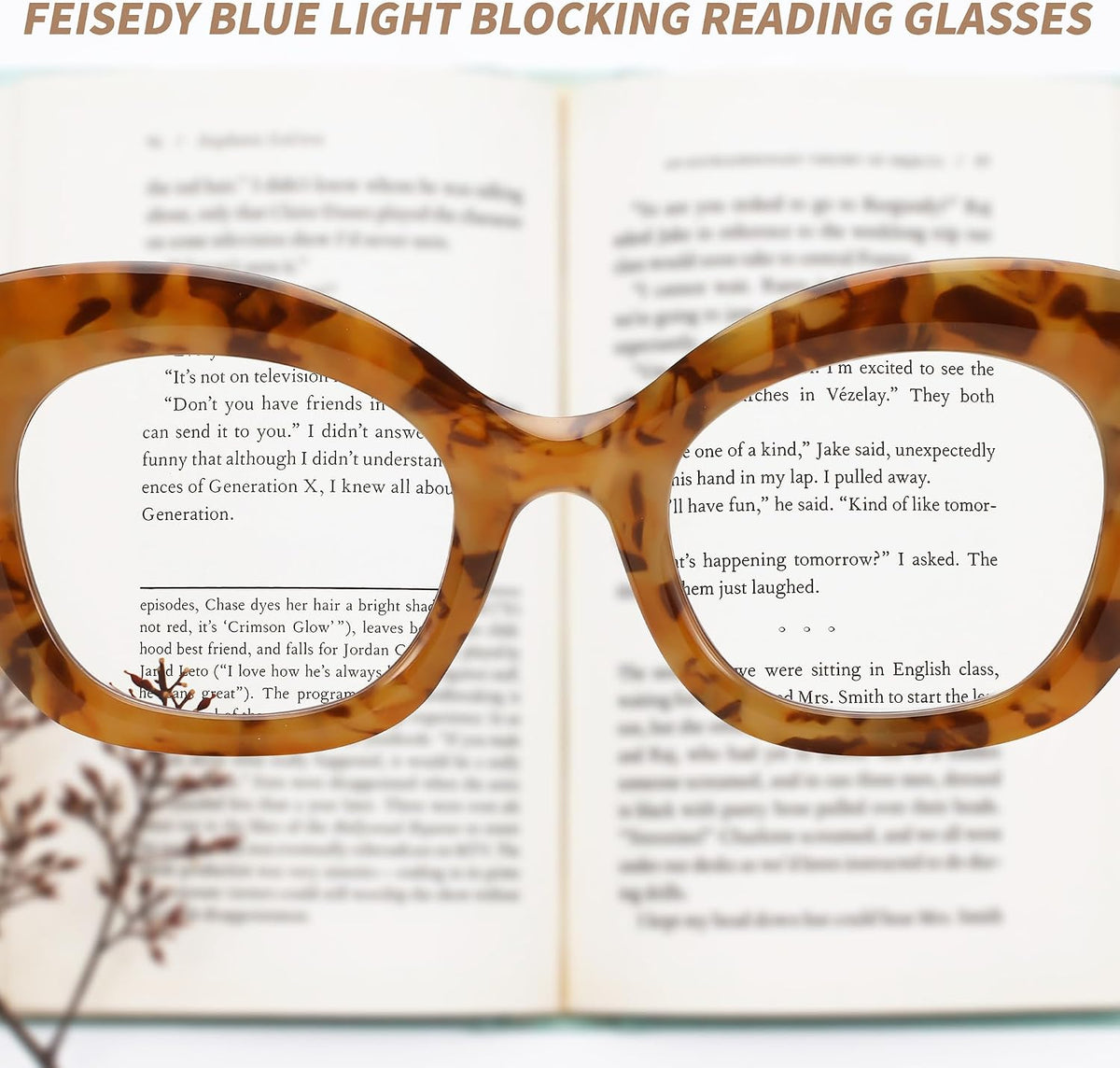 商品图片 10 | B0D93TT2FX | FEISEDY Reading Glasses for Women Fashion Cat Eye Blue Light Blocking Glasses Anti- Glare Digital Eyestrain Readers B0139