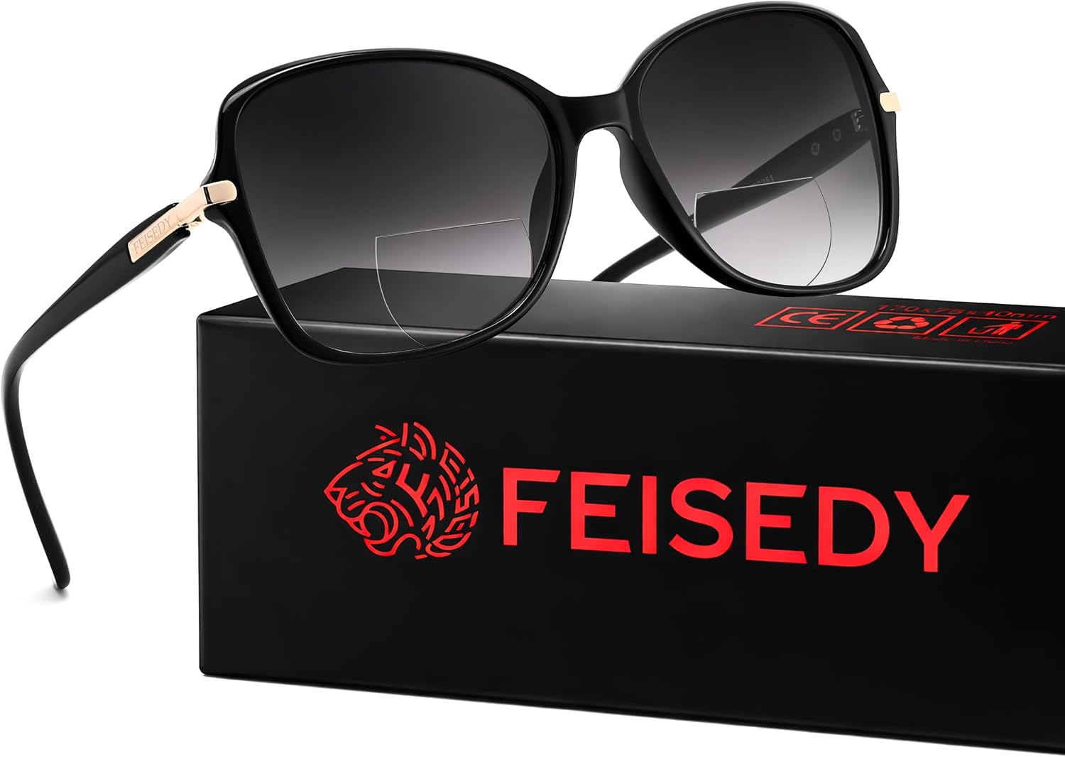 商品图片 8 | B0GT132JWH | FEISEDY Women Bifocal Sunglasses Reader UV400 Protection B0351 | Butterfly Sun Reader, Fashion Outdoor Reading Glasses
