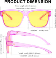 ÉÌƷͼƬ 30 | B0DJS7NVNT | FEISEDY Night Vision Driving Glasses Anti Glare Fit Over Glasses for Men Women Polarized Nighttime B0250