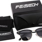 商品图片 6 | B01NCJS1IB | FEISEDY Vintage Half Frame Rimmed Sunglasses Men Women Classic Sun Glasses with Metal Rivets B1510