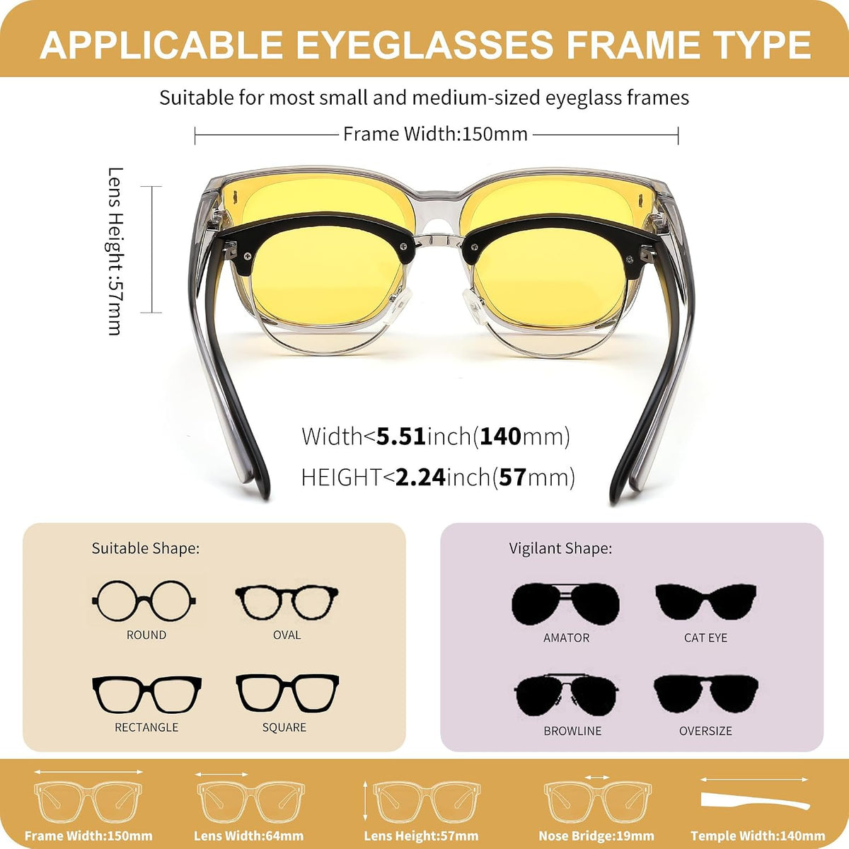 ÉÌƷͼƬ 24 | B0DS5D4WB4 | FEISEDY Sunglasses That Fit Over Glasses for Women Men UV400 B0269