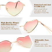 ÉÌƷͼƬ 11 | B0BP6HX1R6 | FEISEDY Polarized Heart Sunglasses Women Men Metal Frame Cute Lovely Glasses UV400 Protection B2375