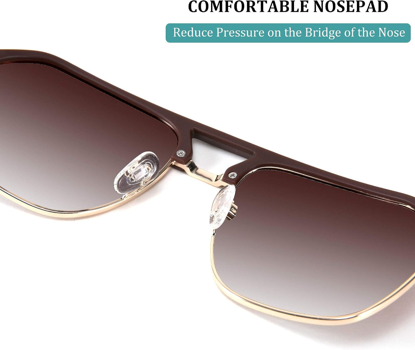 商品图片 4 | B08N6H71ST | FEISEDY Polarized Sunglasses UV400 Protection Square Frame Lightweight Eyewear for Men B2699