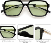 ÉÌƷͼƬ 4 | B0GLG5HZ1L | FEISEDY Retro Square Aviator Sunglasses for Men Women B0390